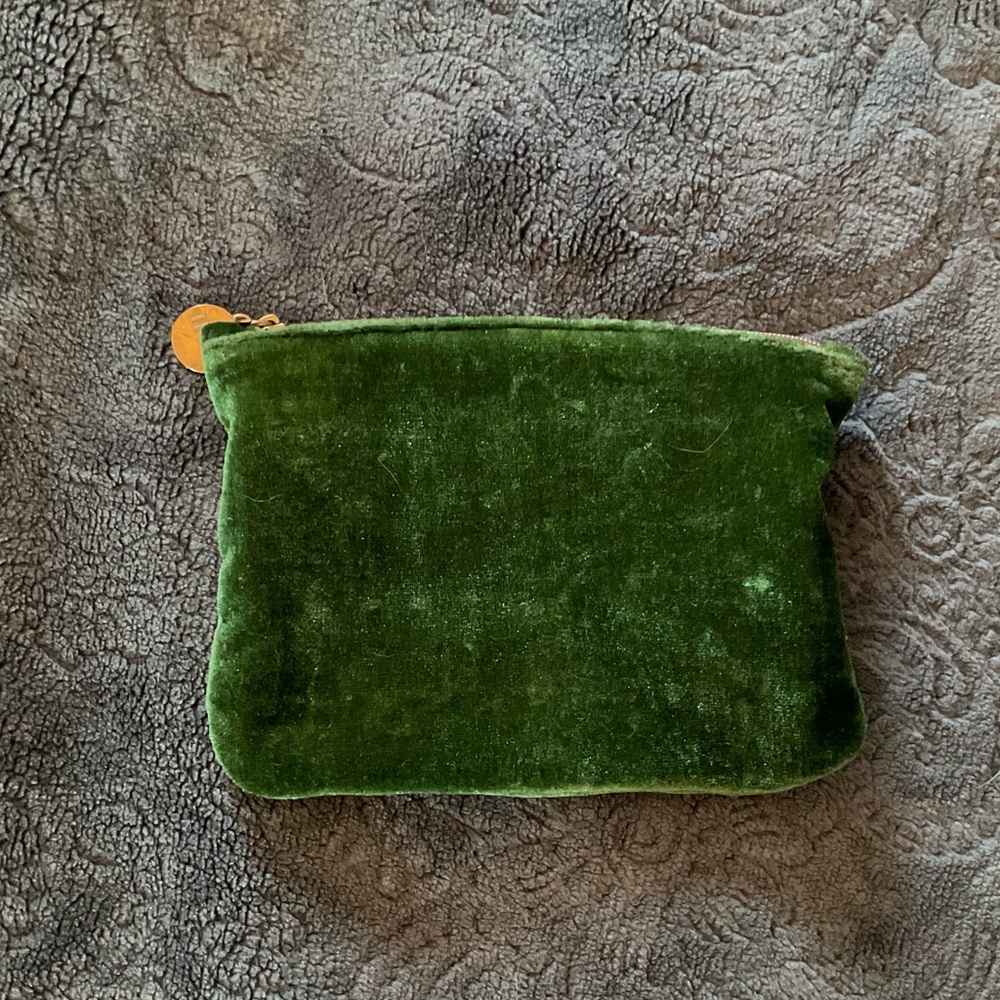 green cosmetic bag